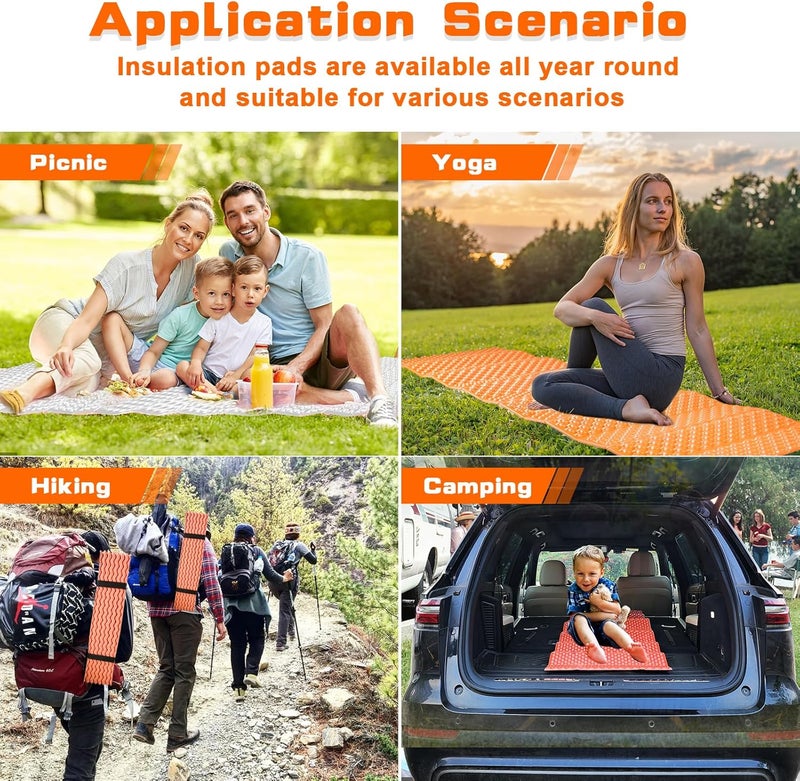 TIYURENER Closed Cell Foam Sleeping Pad,Folding Sleeping Pad Backpacking,Moisture-Proof Foldable Sleeping Pad, Lightweight,Sleeping Mat for Camping Hiking Backpacking Car Camping Mats - Image 5